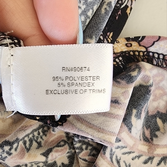 Boston Proper Paisley Black/Gold Maxi Dress Women's Size 6. - Picture 5 of 7